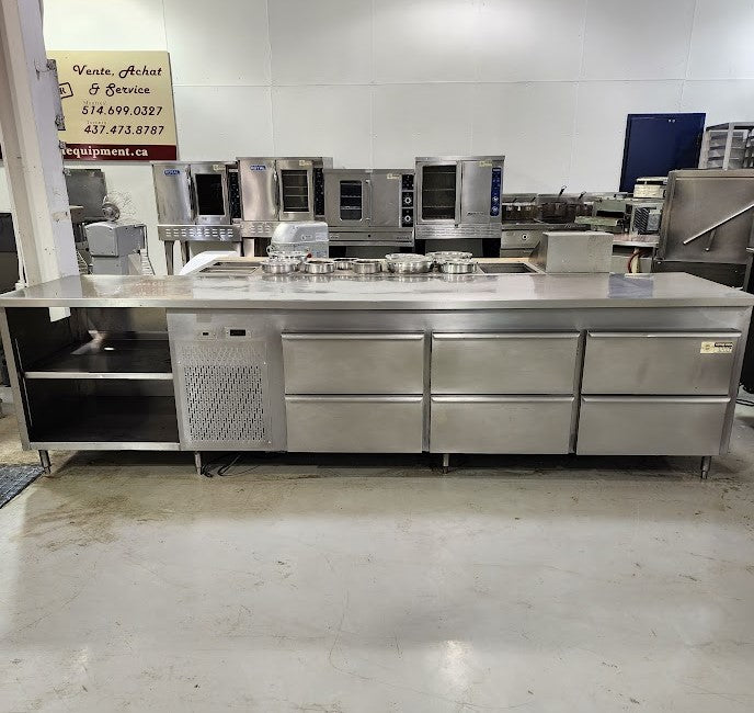 Refrigerated prep table W146"