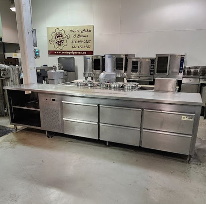 Refrigerated prep table W146"