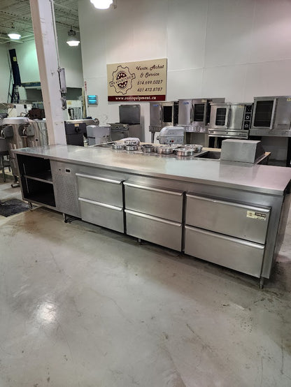 Refrigerated prep table W146"