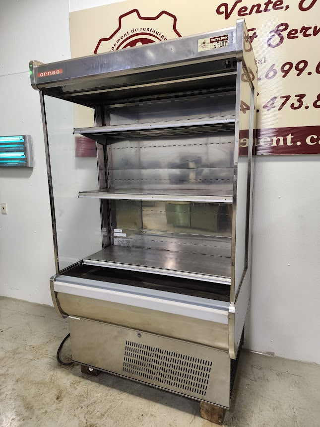 Vertical open display refrigerated merchandiser