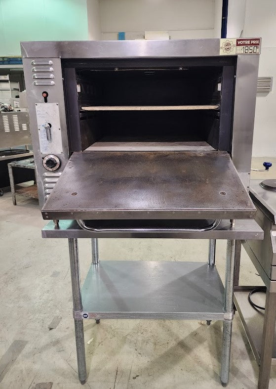 Double deck single chamber countertop gas pizza oven