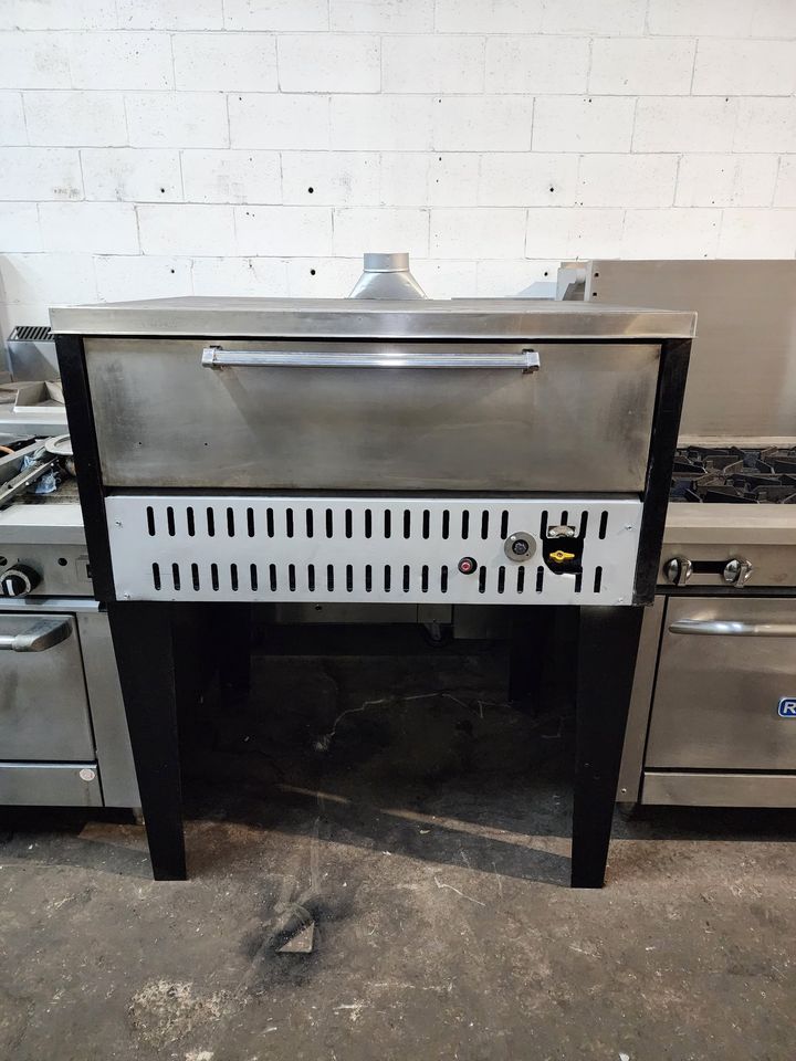 Single-deck standing gas pizza oven