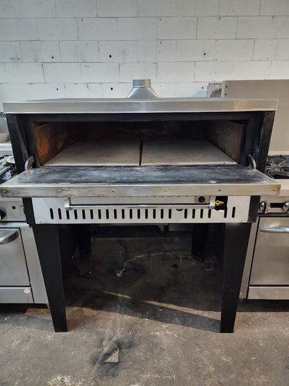 Single-deck standing gas pizza oven