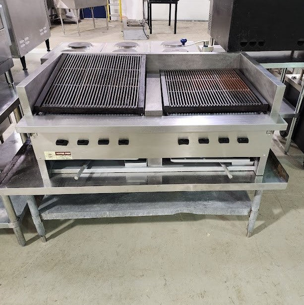 Countertop gas charbroiler 48"