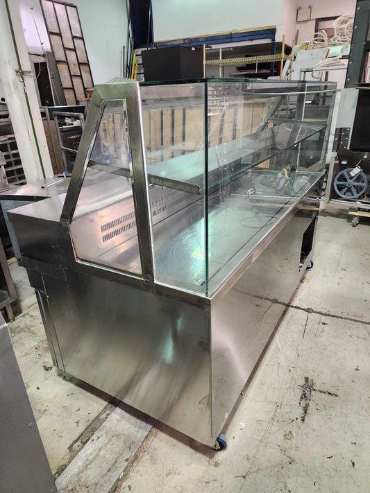 Refrigerated glass display case 6 feet