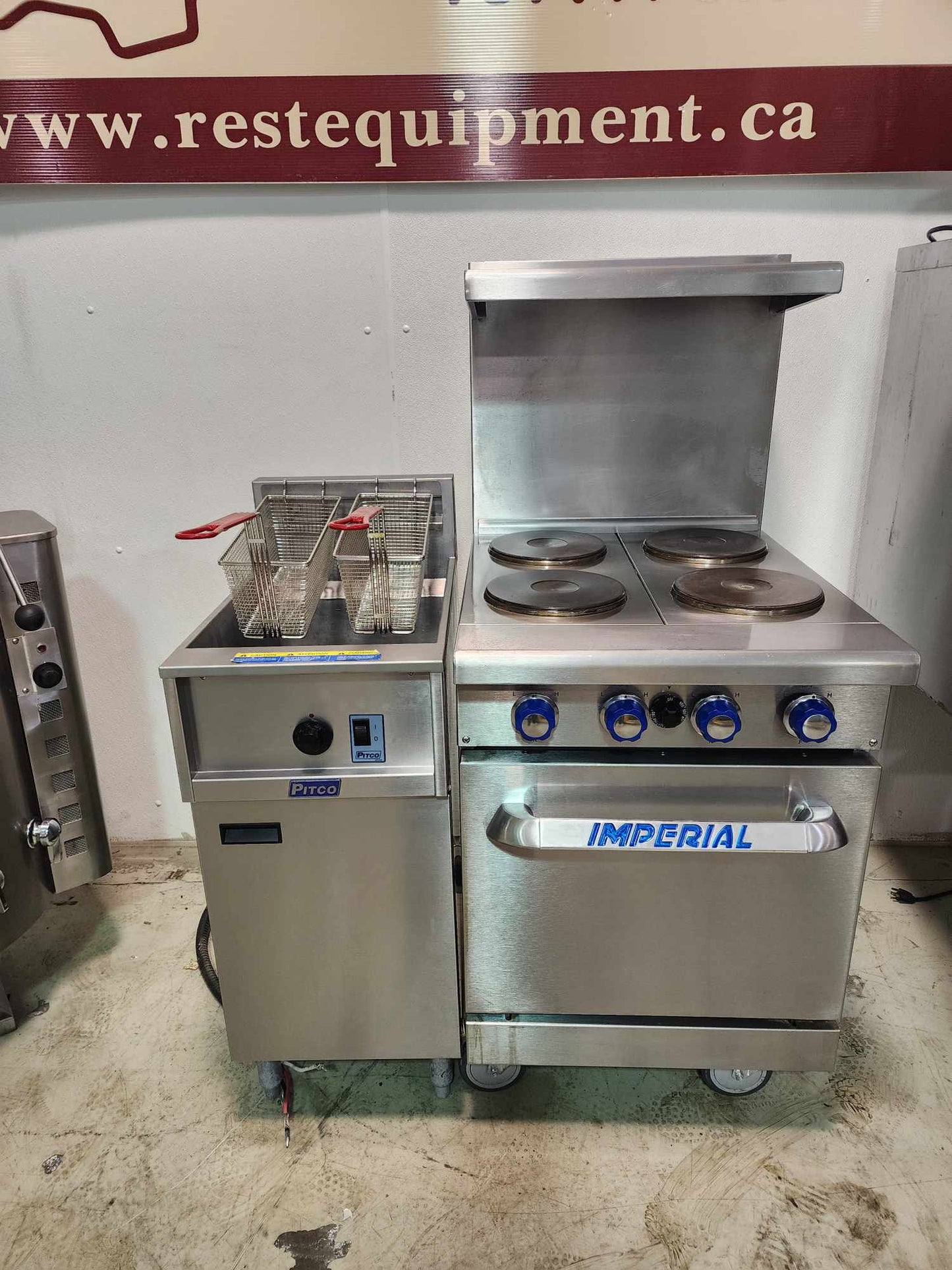 Imperial Electric Stove and Pitco Fryer