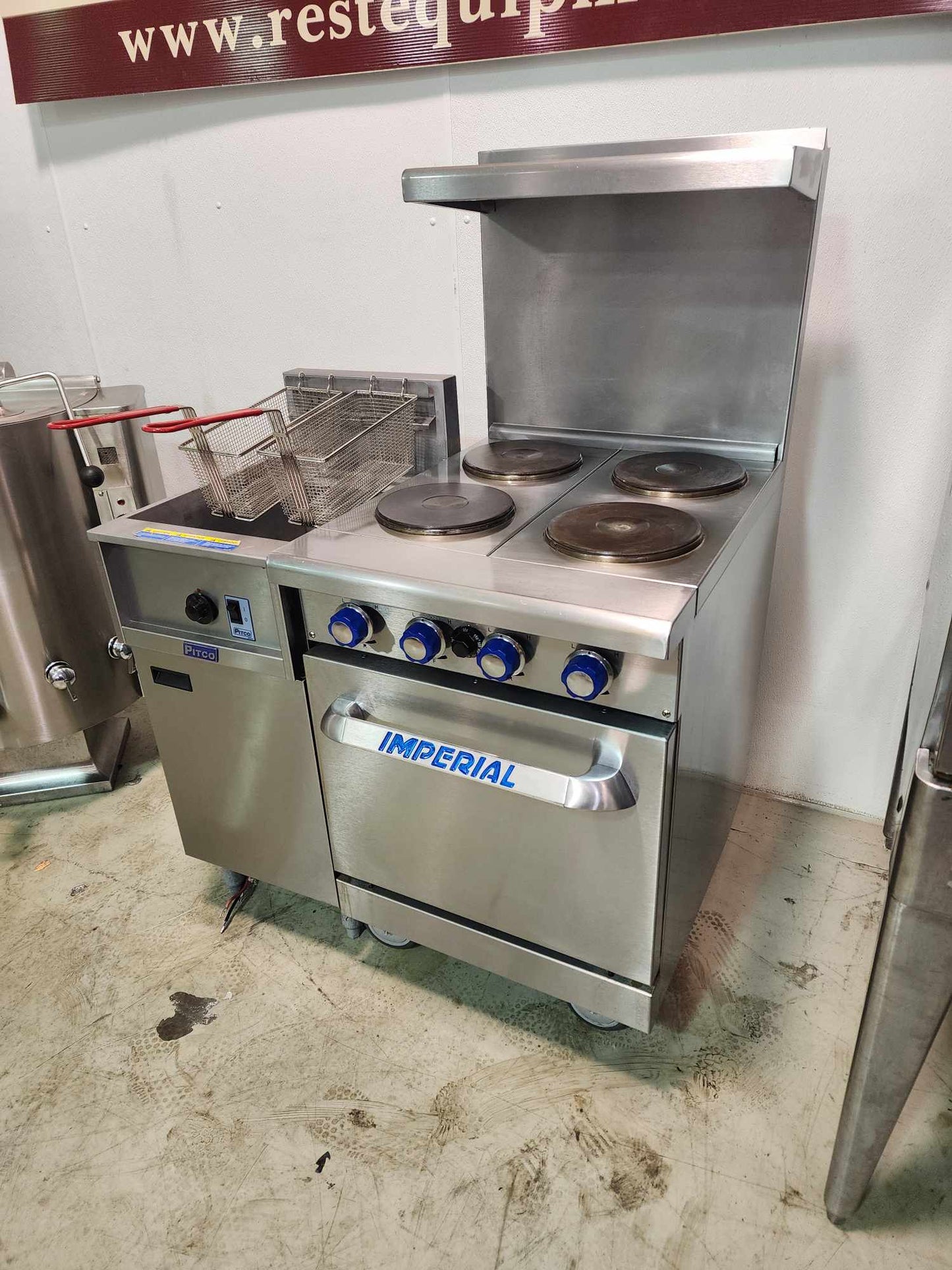 Imperial Electric Stove and Pitco Fryer