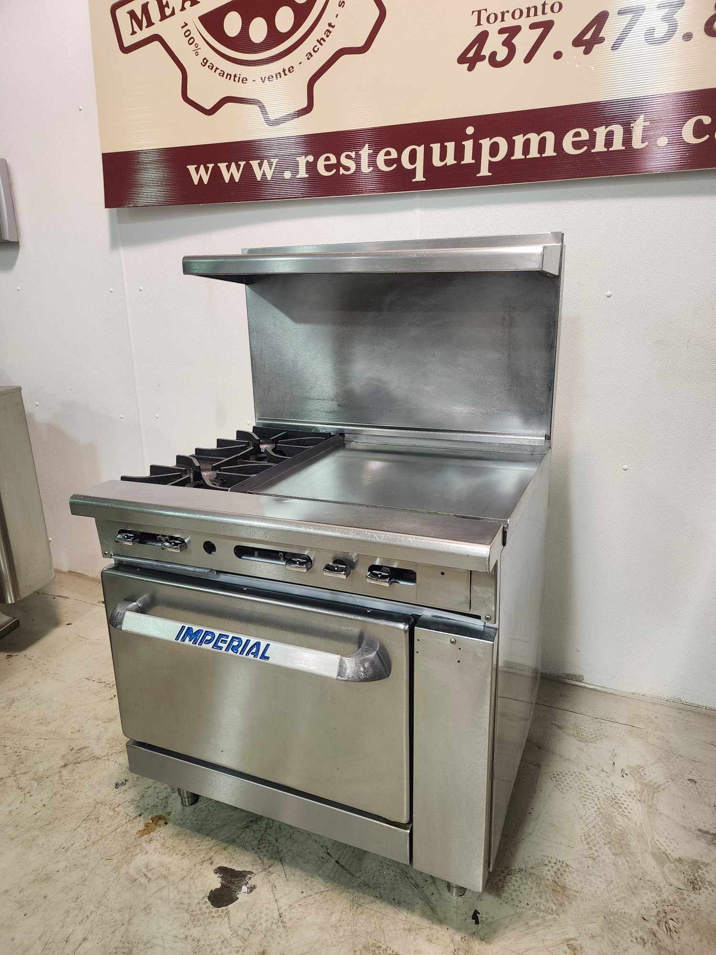 Imperial 2-Burner Stove with 24" Griddle