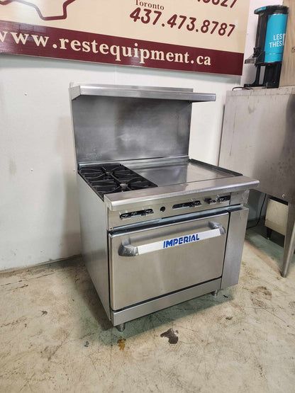 Imperial 2-Burner Stove with 24" Griddle