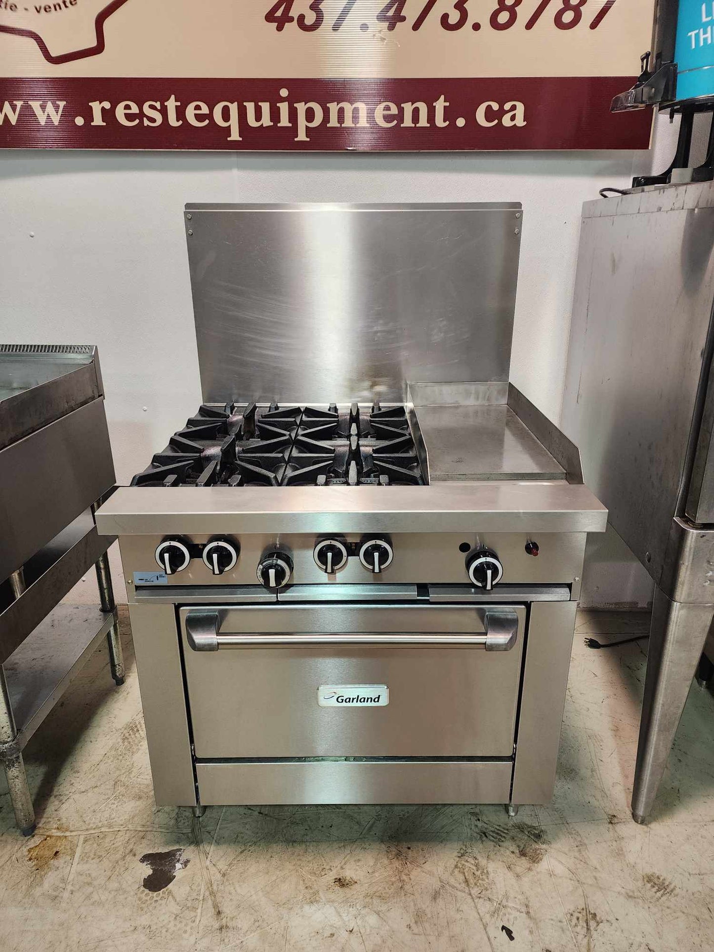 Garland 4-Burner Stove with 12” Griddle